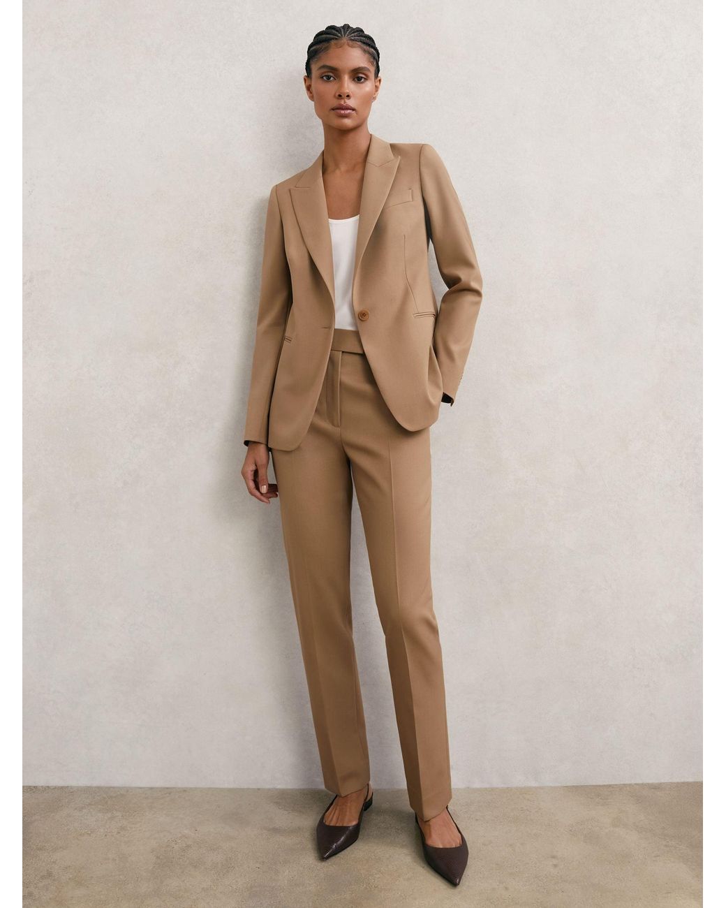 Reiss Natural Wool-Blend Single-Breasted Suit Blazer