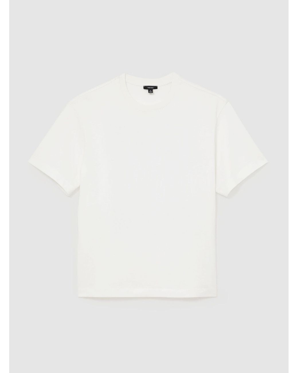 Reiss Blue Azur - White Cotton Beach-print Relaxed-fit T-shirt, L for men