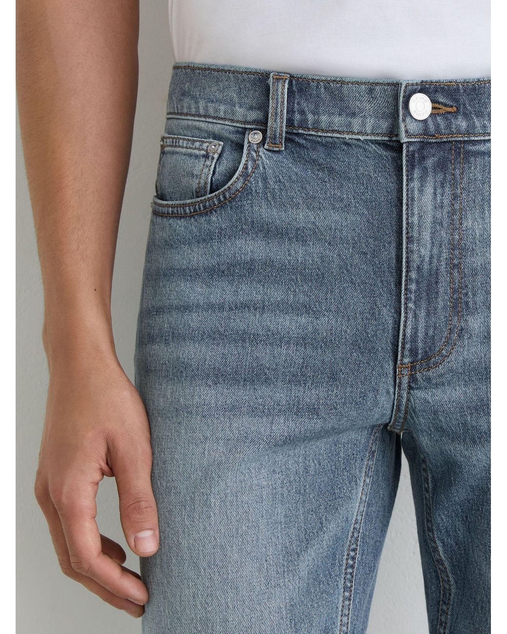Reiss Blue Picton - Washed Indigo Green Cast Cotton-blend Slim-fit Jeans, 29w X 31l (uk 29 R) for men