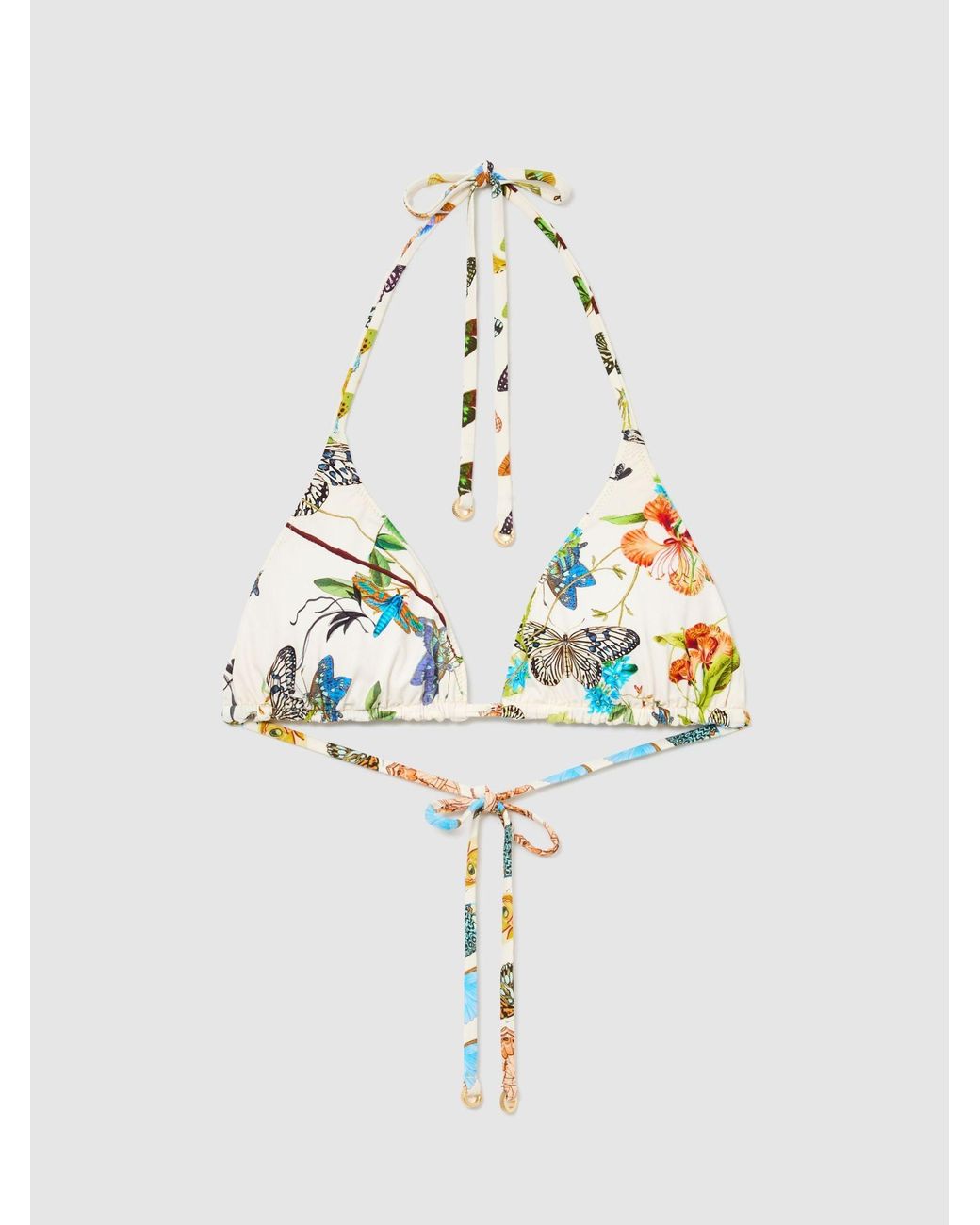Reiss Brown X Nybg Printed Reversible Bikini Top