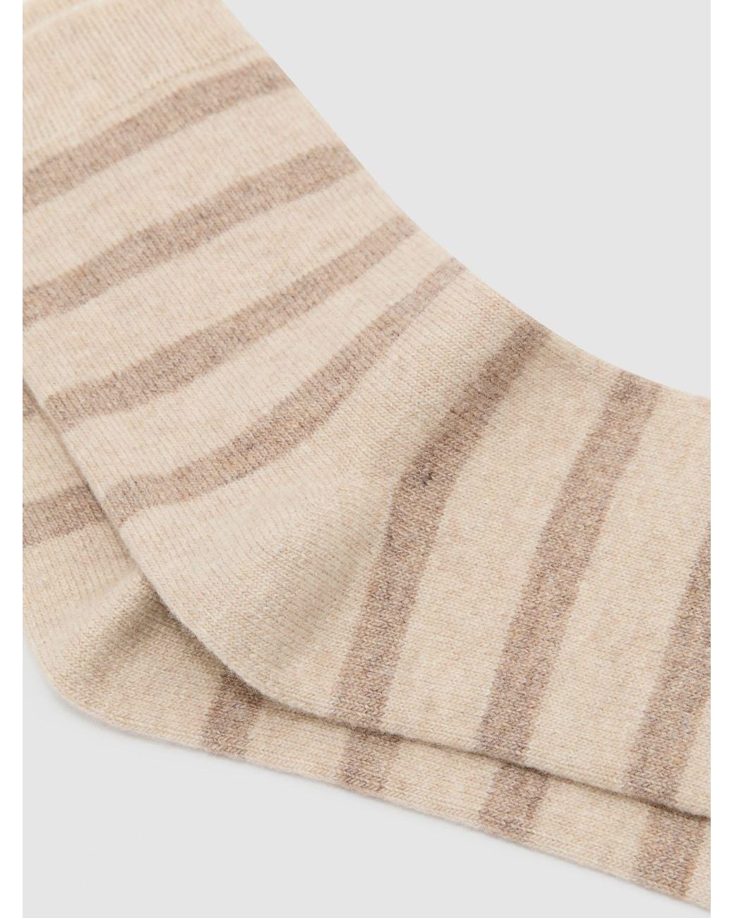 Reiss Natural Striped Socks With Wool