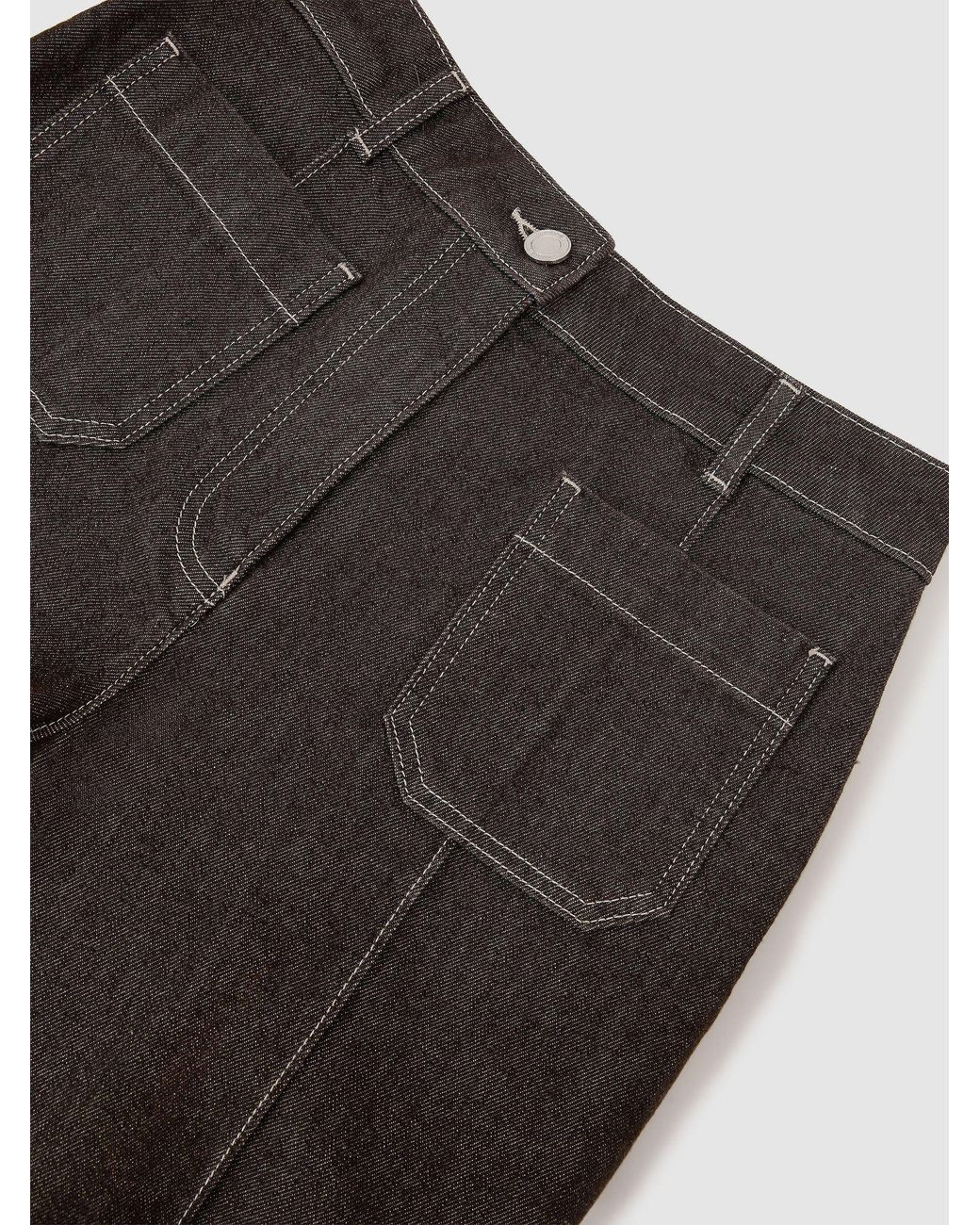 Reiss Blue Patch-Pocket Flared Jeans