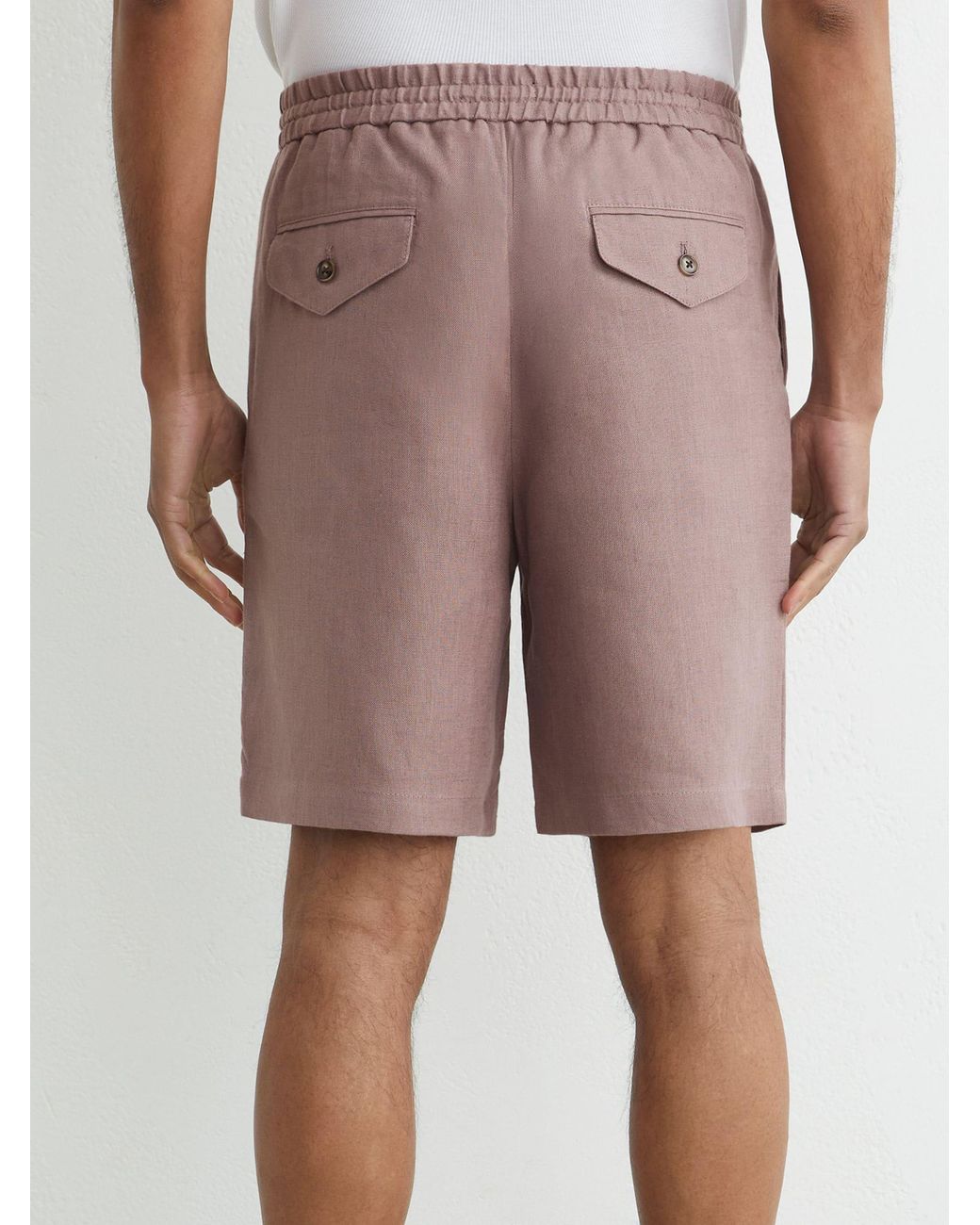 Reiss Multicolor Linen Drawstring Shorts for men