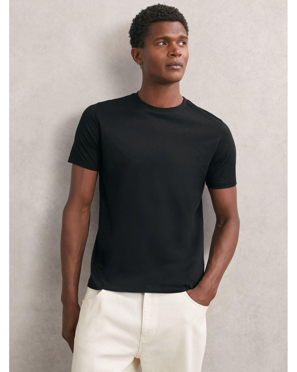 Reiss Black Bless Pack Cotton Crew-Neck T-Shirts for men