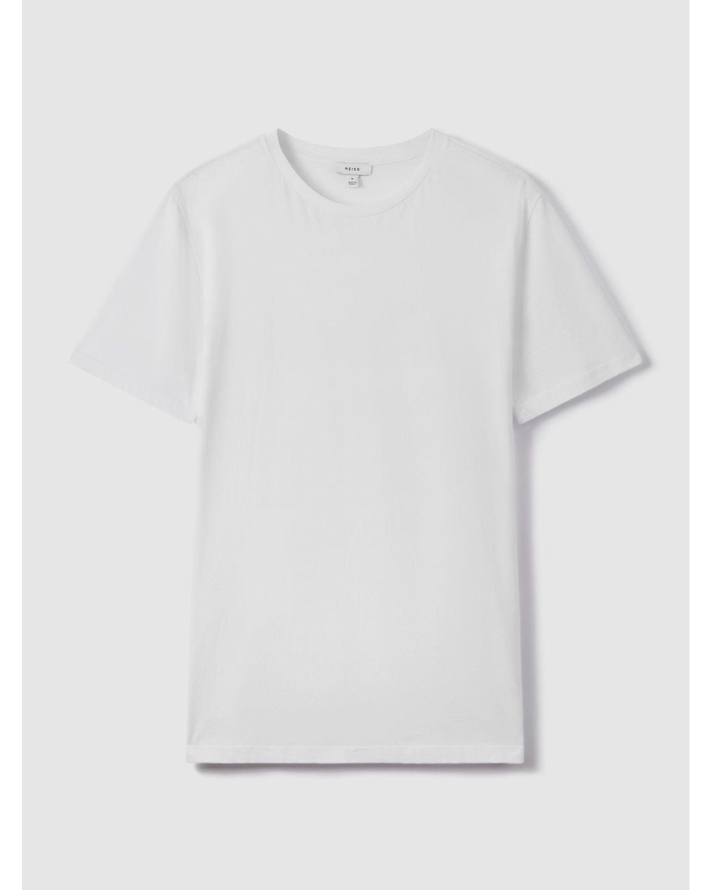 Reiss Gray Cotton-Blend Tailored-Fit T-Shirt for men