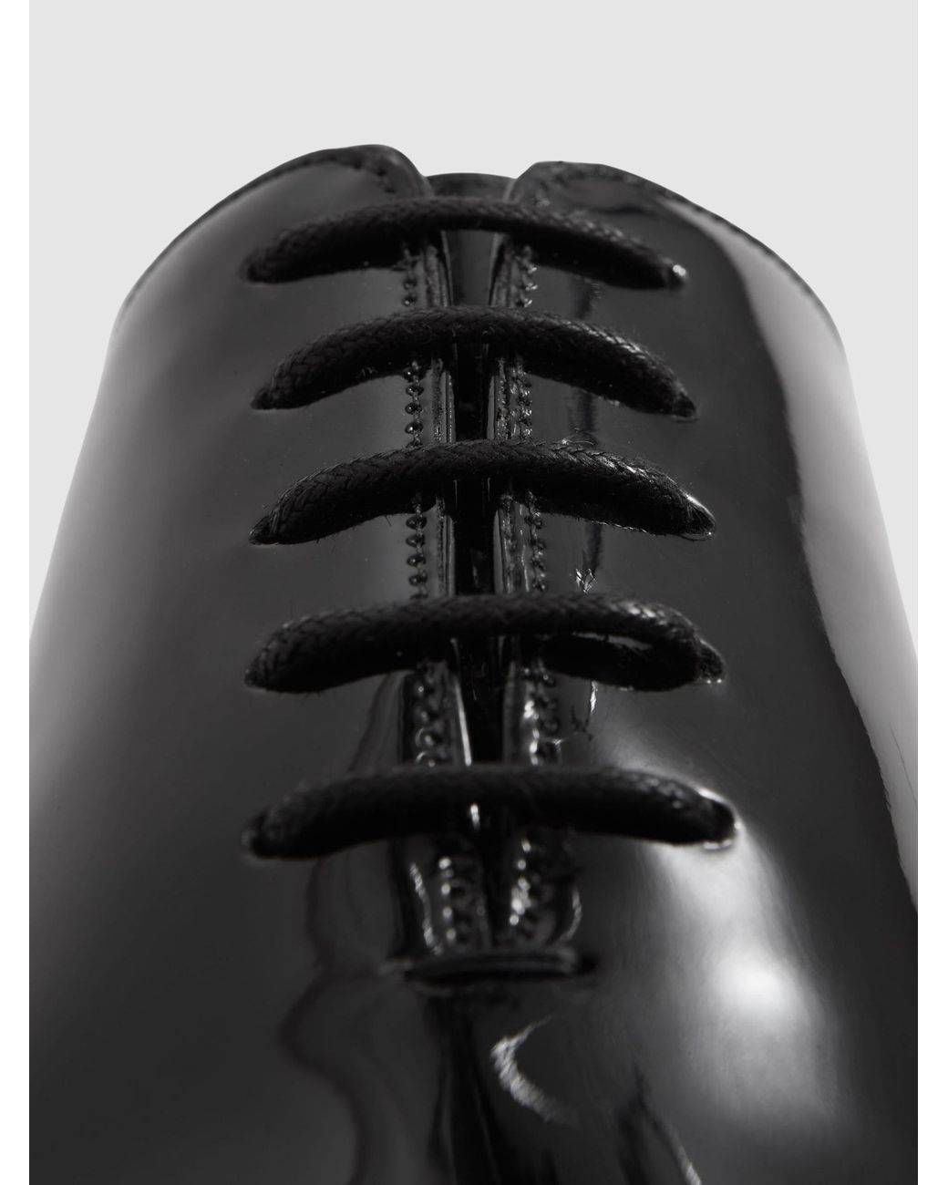 Reiss White Mead - Black Patent Leather Lace-up Wholecut Oxford Shoes, Us 10 (uk 9) for men