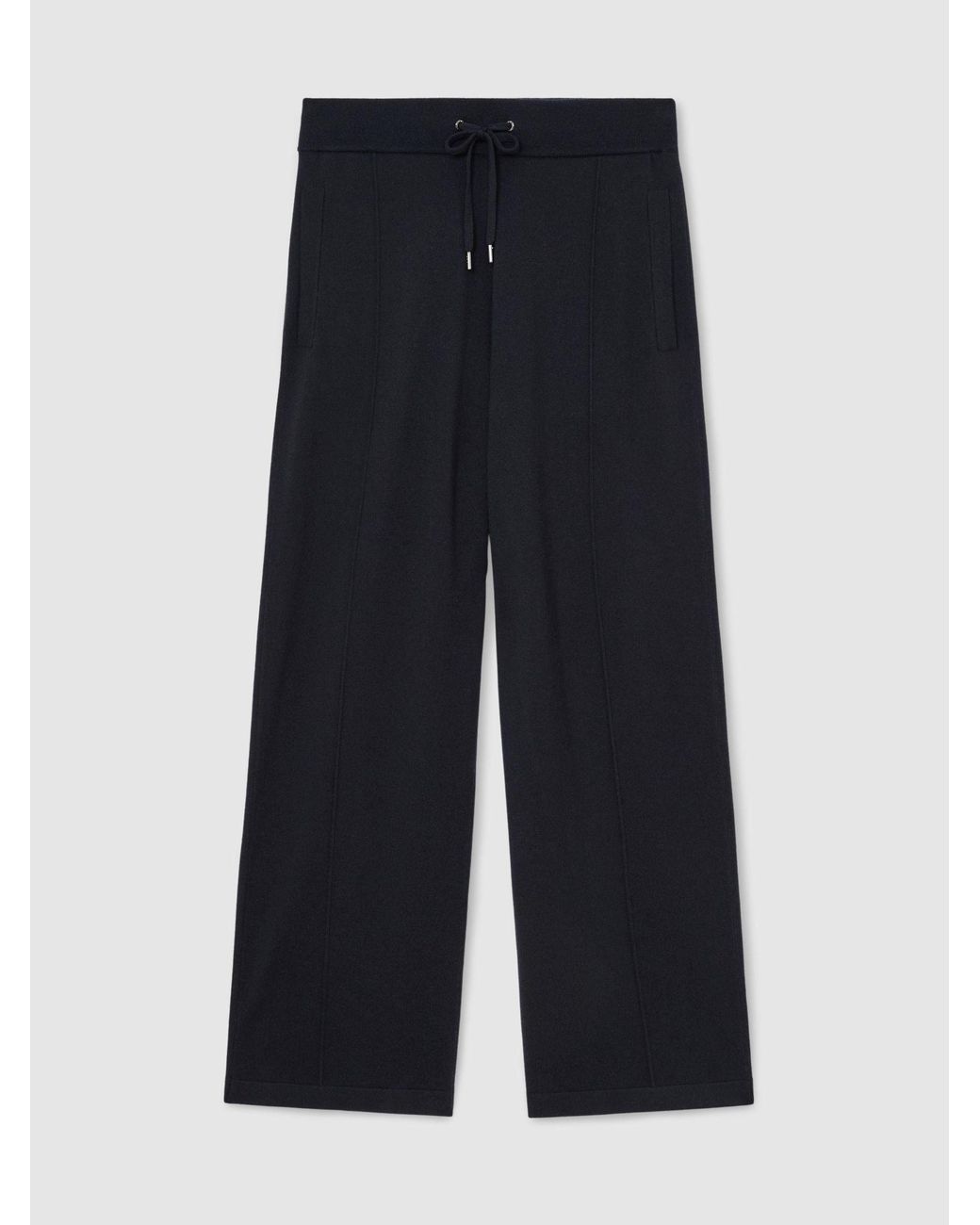 Reiss Black Wirral - Navy Merino Wool-blend Relaxed-fit Joggers, S for men