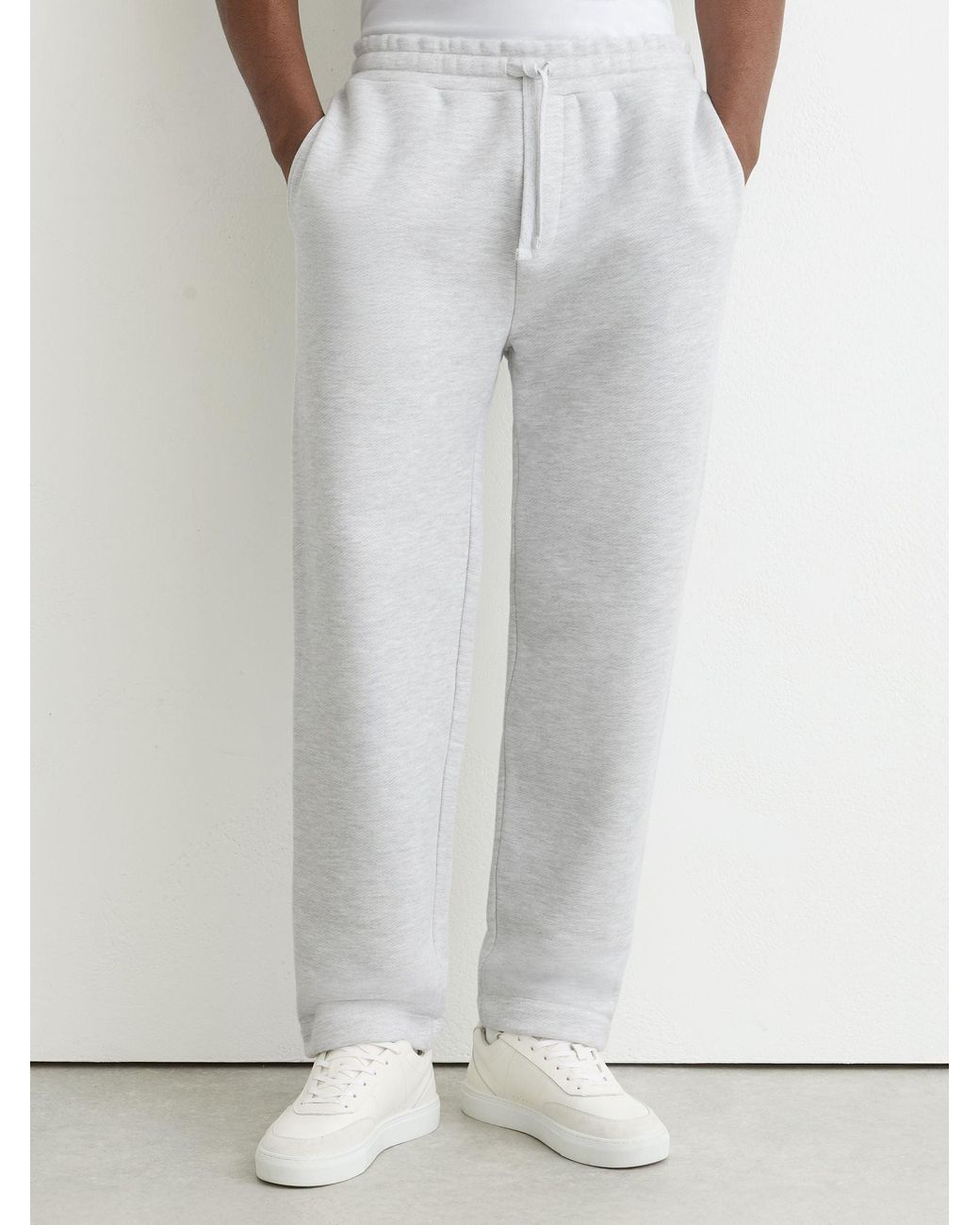 Reiss White Tanner - Grey Melange Cotton-blend Heavyweight Joggers, Xs for men