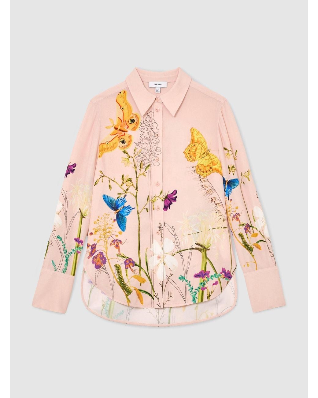 Reiss Multicolor X Nybg Floral Butterfly-Print Shirt