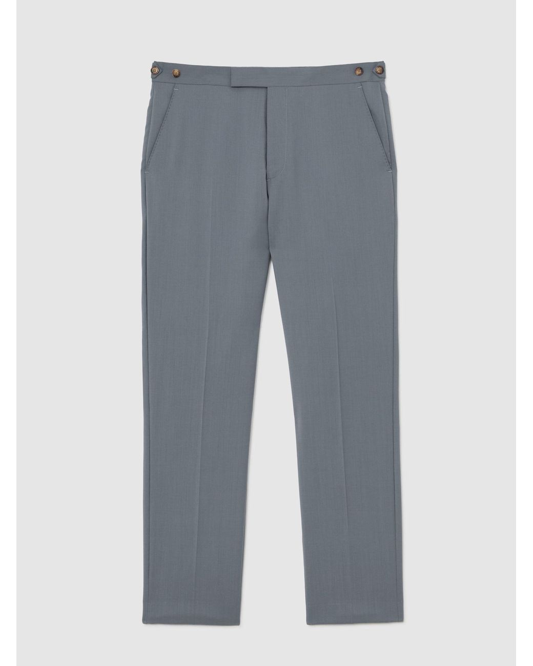 Reiss Gray Classic Fit Virgin Wool Classic-Fit Suit Trousers for men