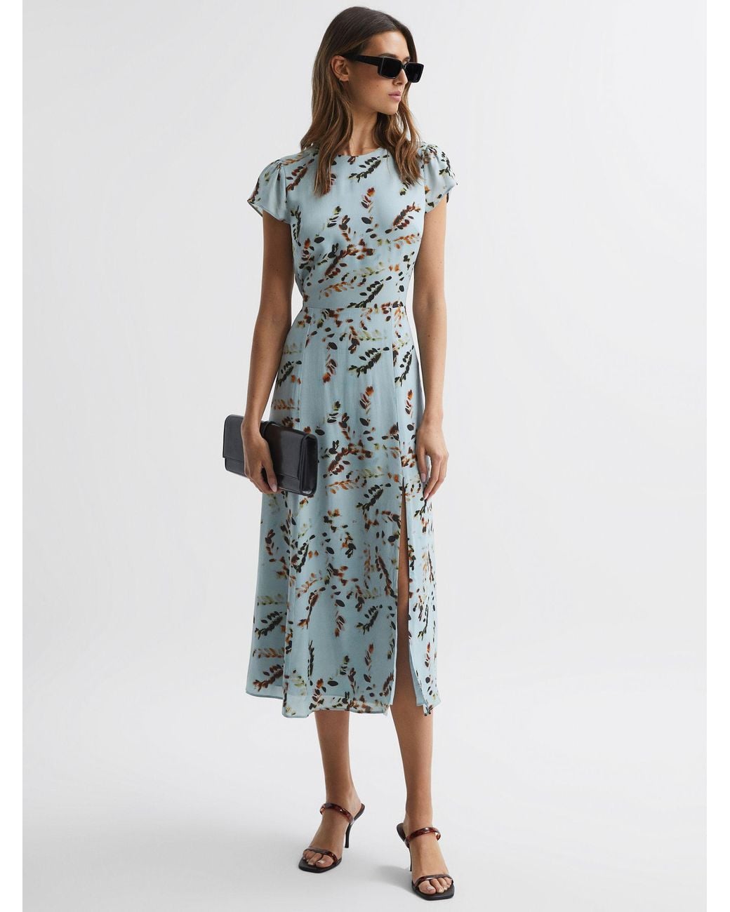 REISS Livia Split Midi Dress main image 1