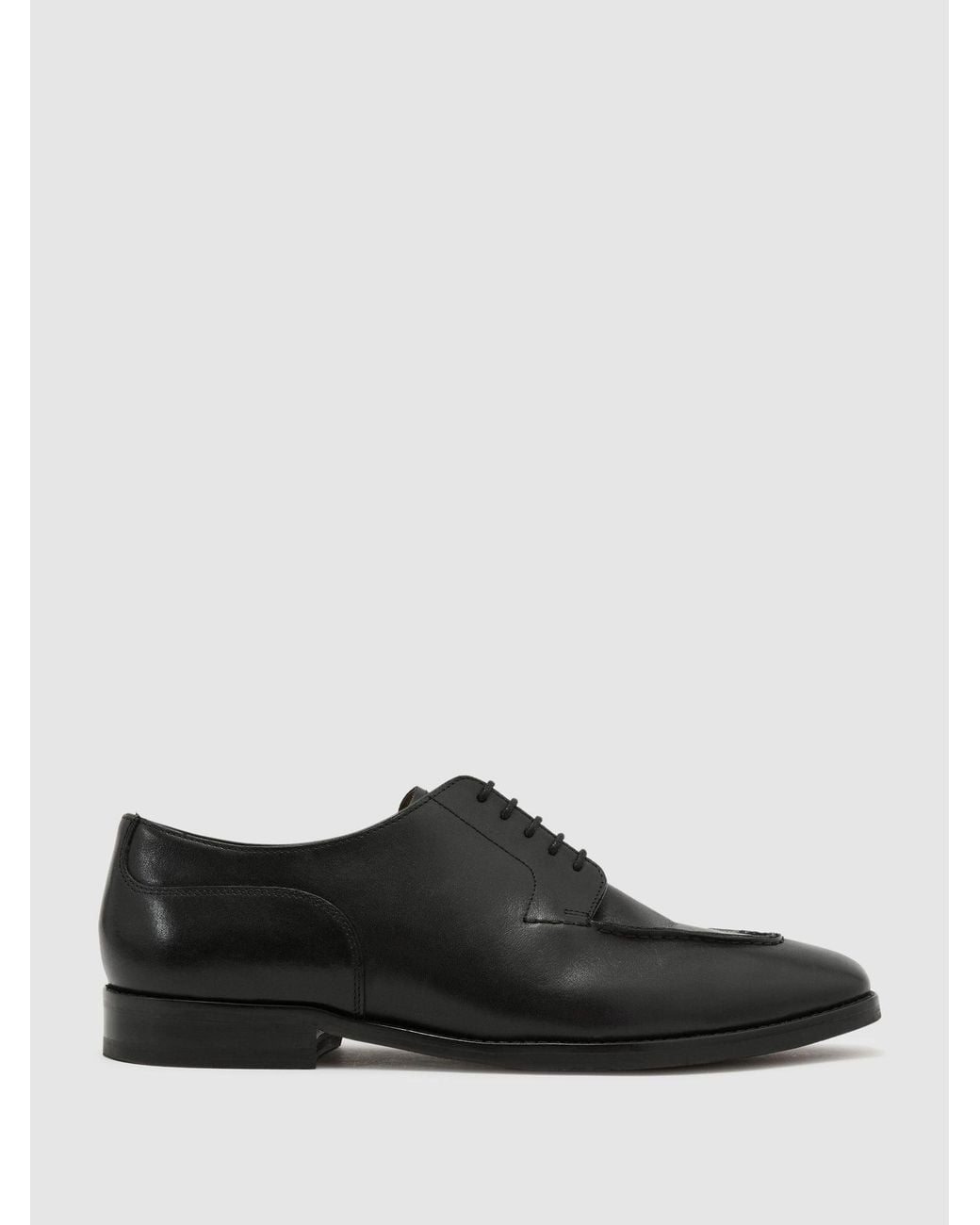 Reiss Blue Leather Split-Toe Derby Shoes for men