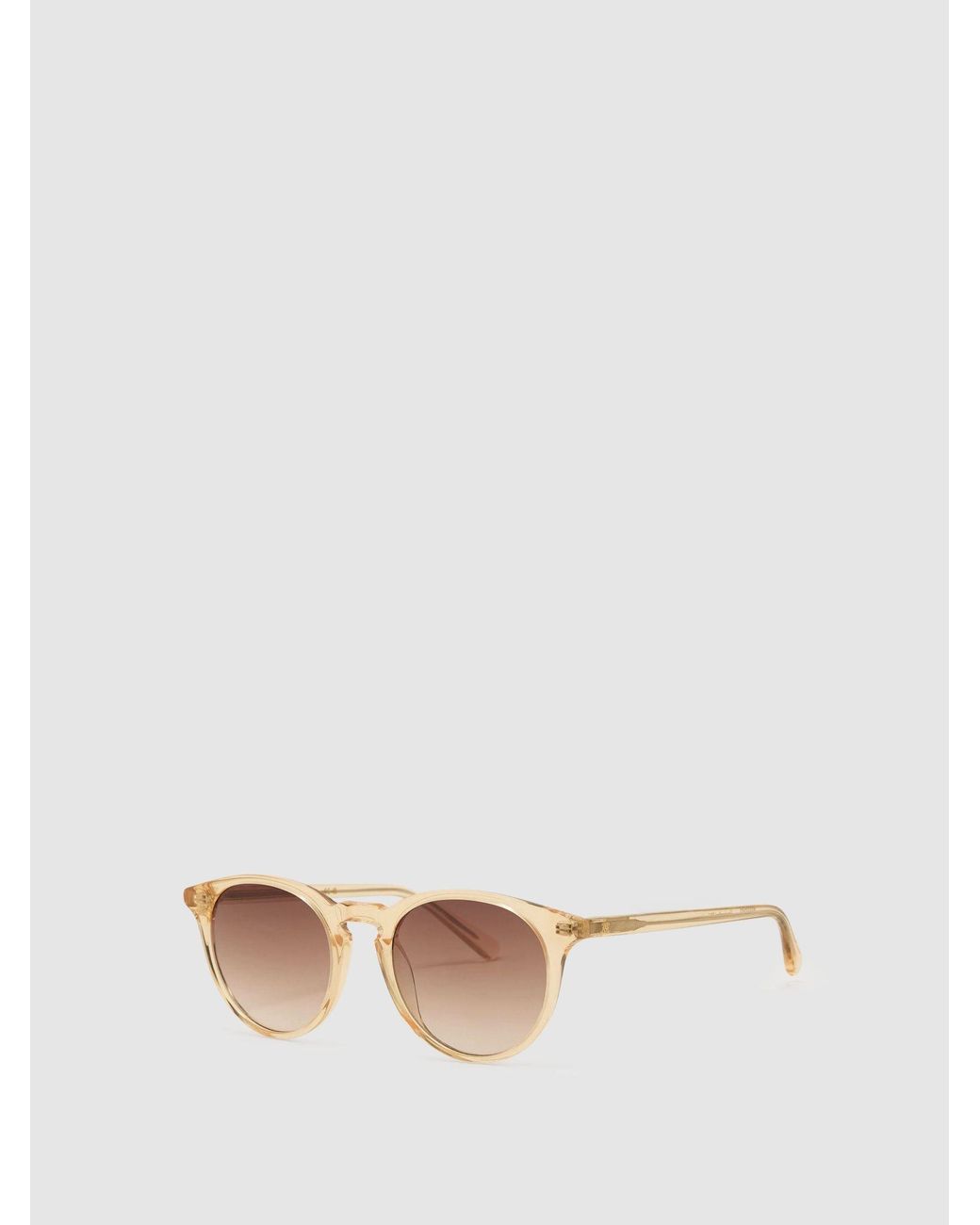Messyweekend Brown Round-Frame Sunes for men
