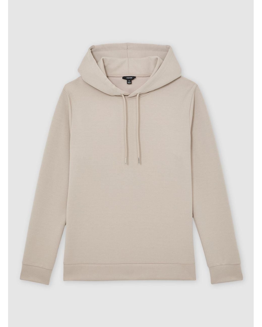 Reiss Natural Interlock-Jersey Drawstring Hoodie for men