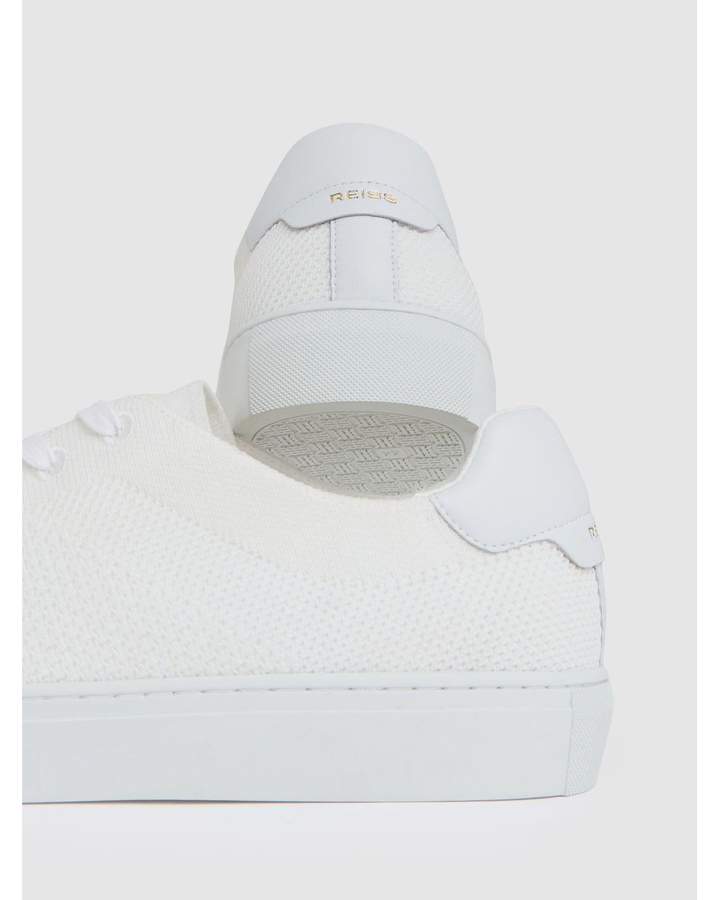 Reiss White Finleyted Low-Top Trainers for men