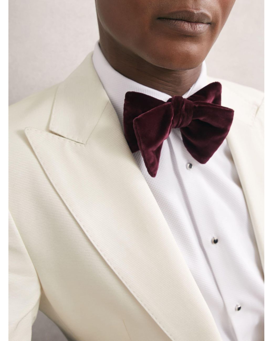 Reiss Purple Hike - Bordeaux Velvet Bow Tie, One for men