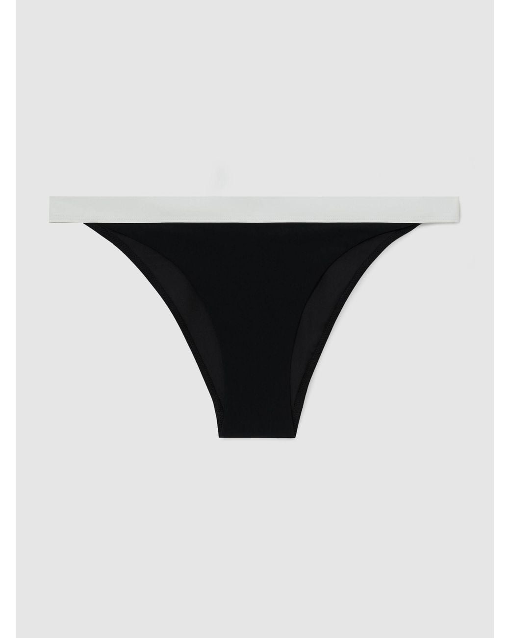 Reiss White Abby - Black/ivory Colour-block Bikini Bottoms, Us 6