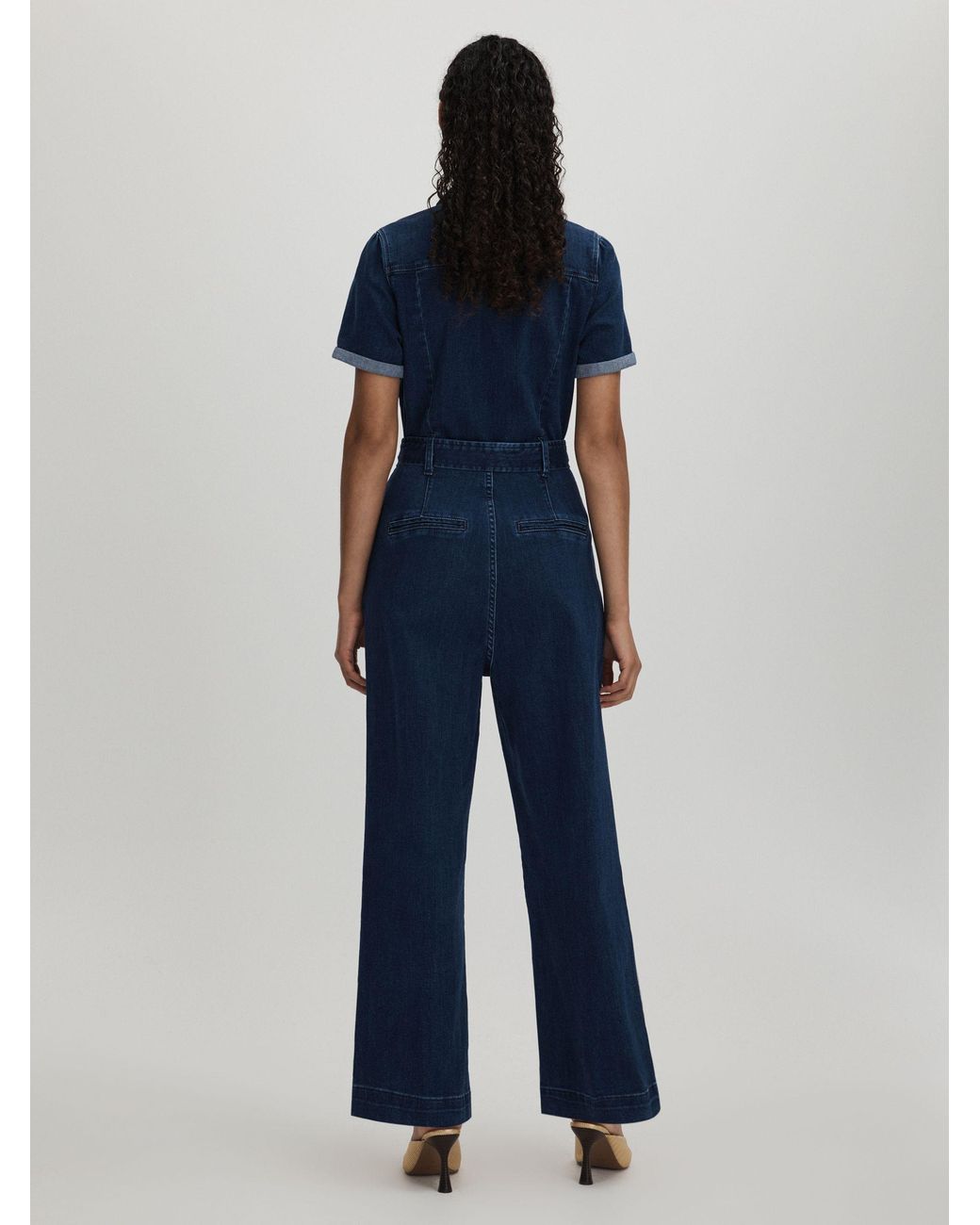 PAIGE Blue Anessa Jumpsuit Plain