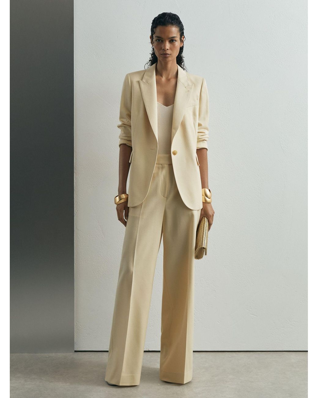 ATELIER Natural Silk-wool Single-breasted Suit Blazer