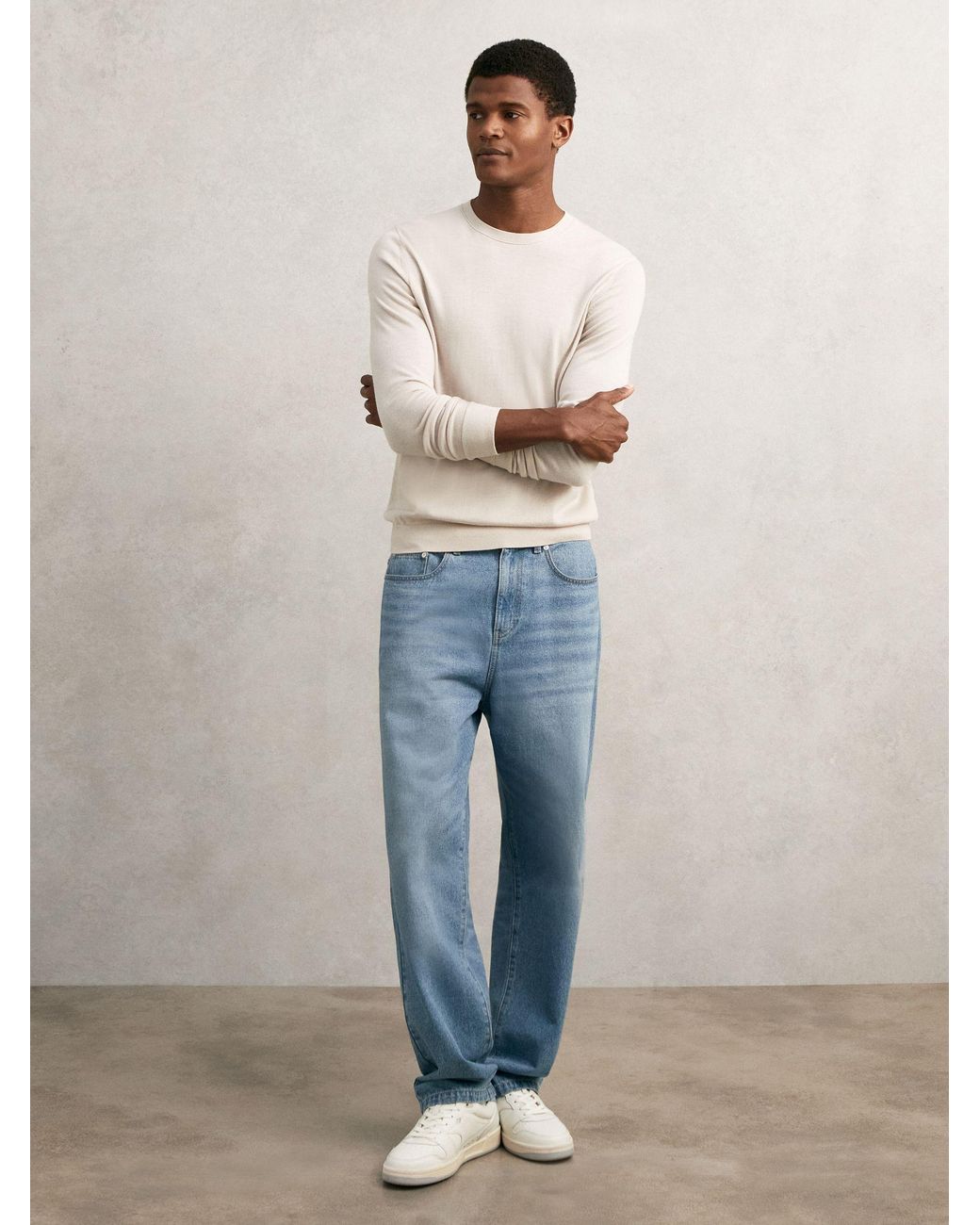 Reiss Blue Broadway Jeans Cotton Plain for men