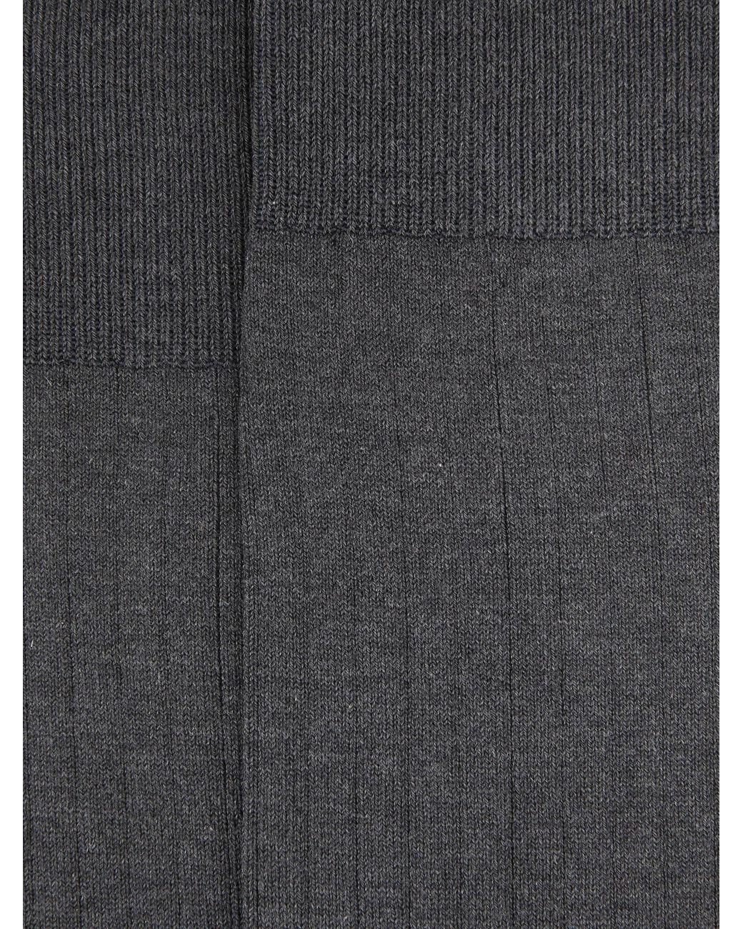 Reiss Black Fela - Charcoal Ribbed Socks, M/l for men