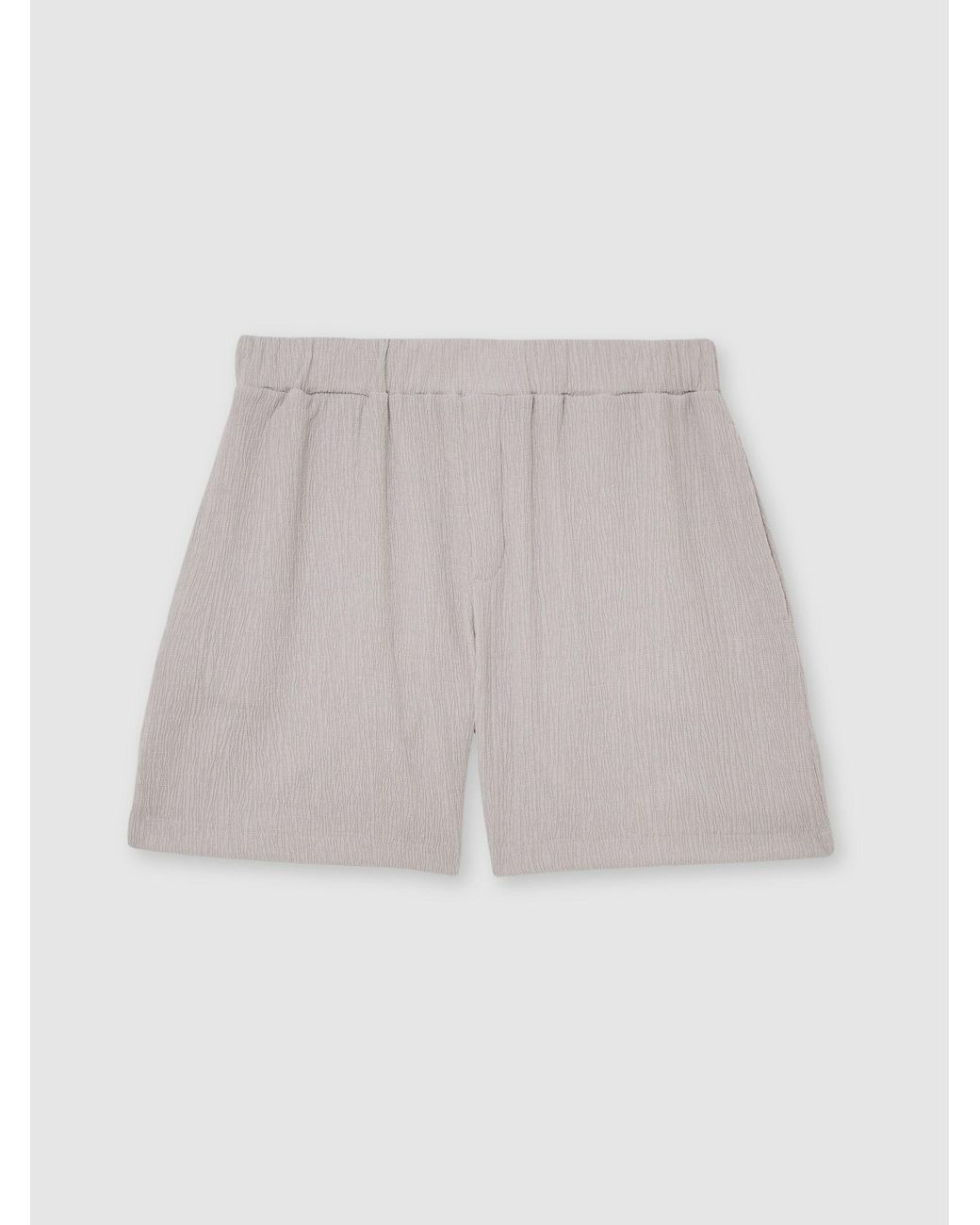 Reiss Natural Textured Drawstring Shorts for men