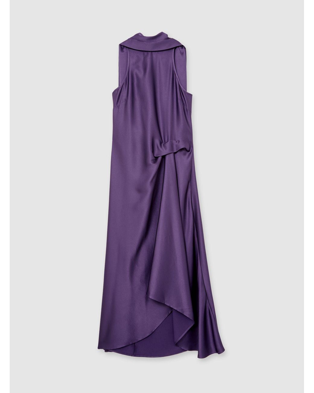 Reiss Blue Michelle Tuck Detail Cape Midi Dress