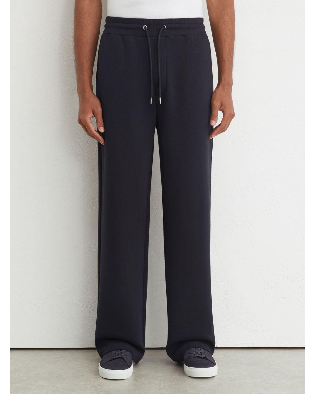 Reiss Blue Rivo - Navy Sueded Interlock Jersey Relaxed-fit Joggers, M Regular for men