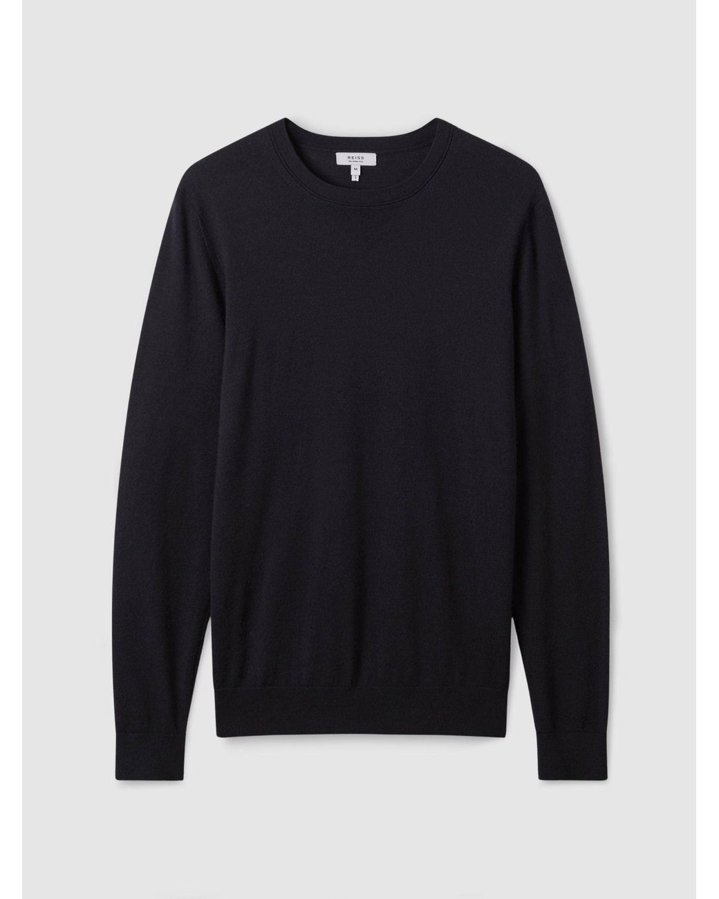 Reiss Blue Wessex - Navy Merino Wool Crew-neck Jumper, Xxl for men