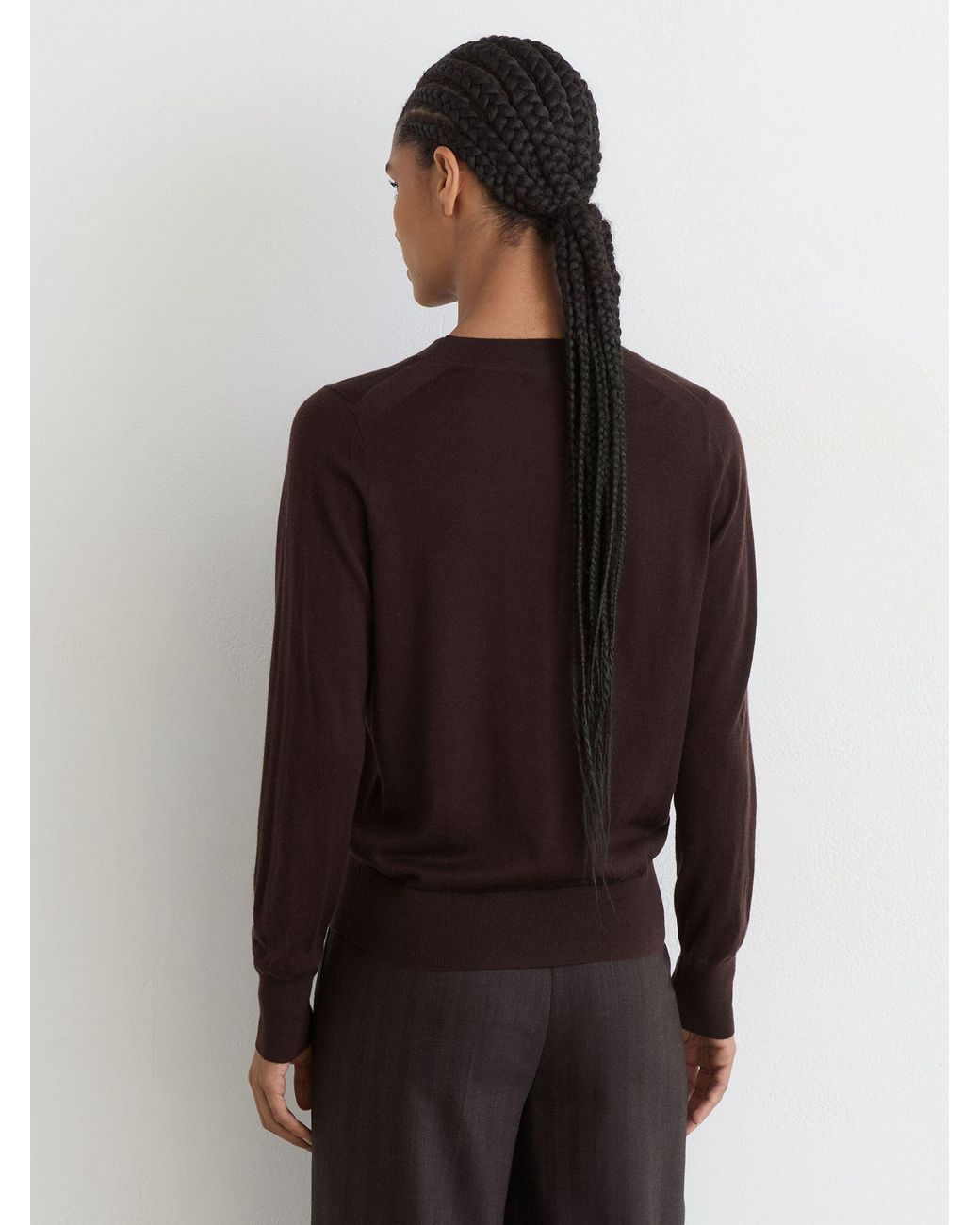 Reiss White Ultra-Soft Merino Wool Crew-Neck Jumper