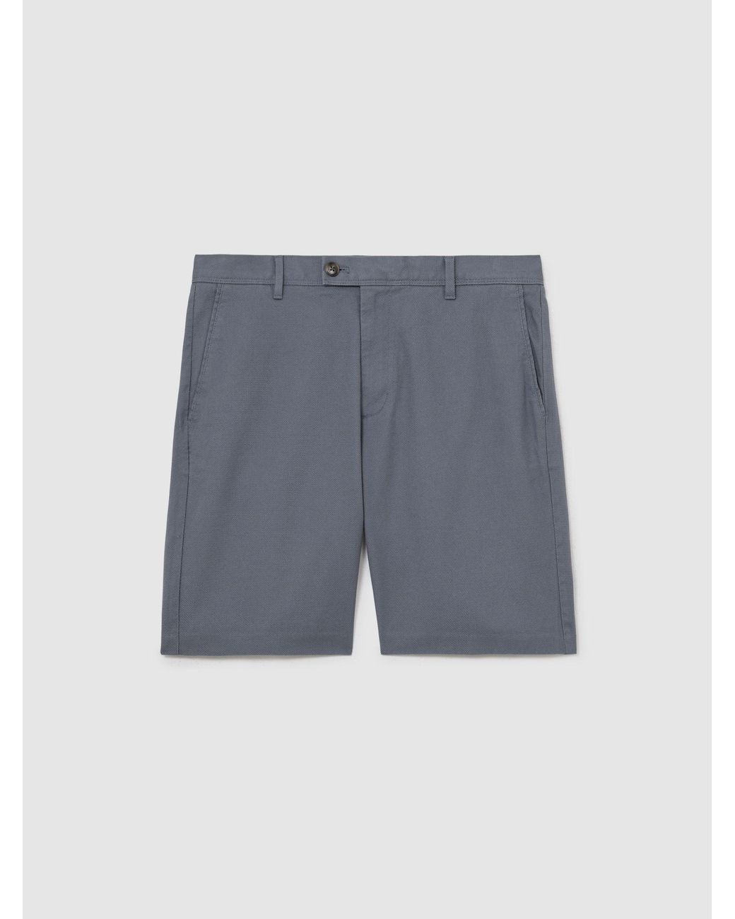 Reiss Short - Airforce Blue Dobby Short Cotton-piqué Shorts, 30 for men
