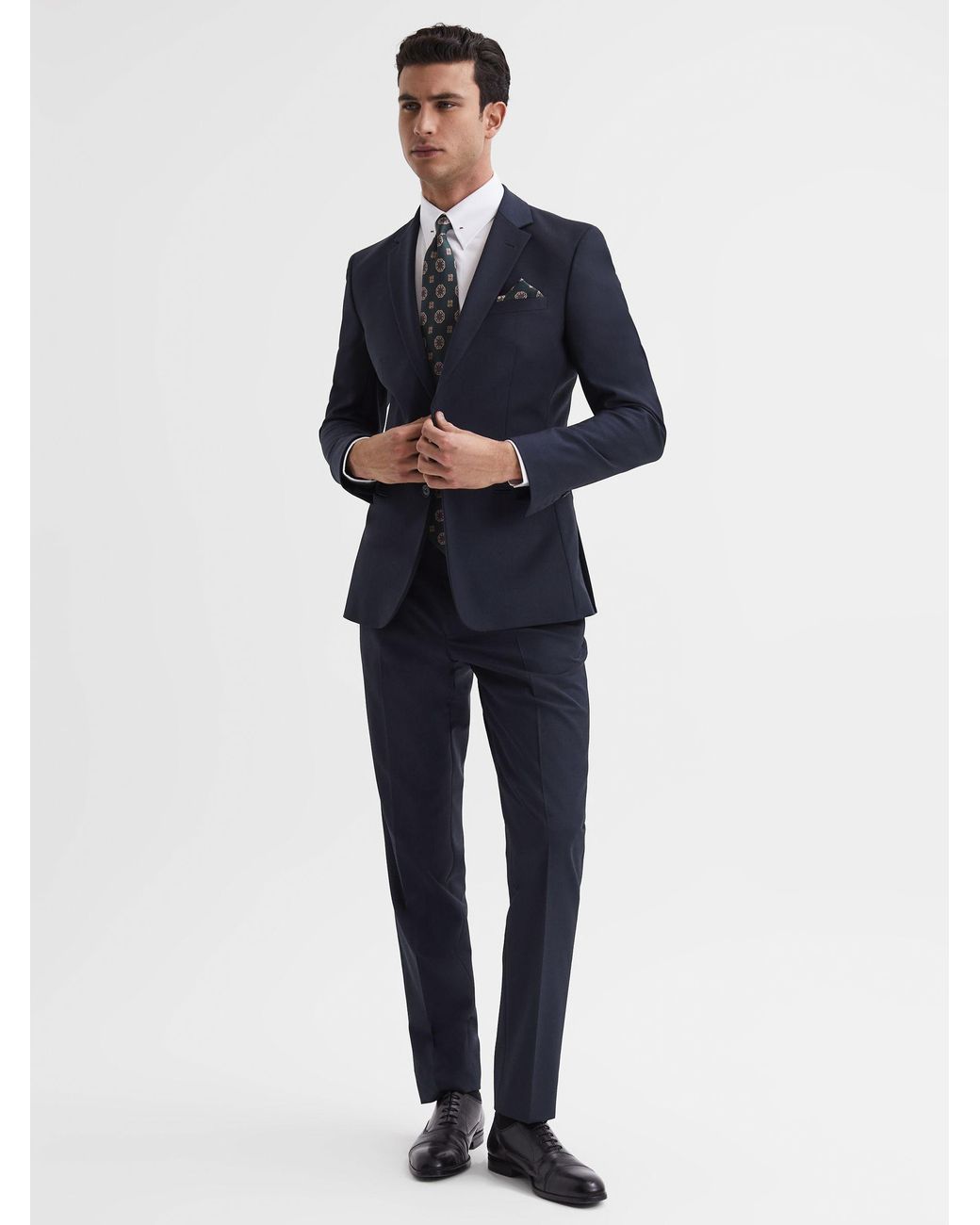 Reiss Blue Hope - Navy Modern Fit Travel Blazer, Us 42 Regular for men