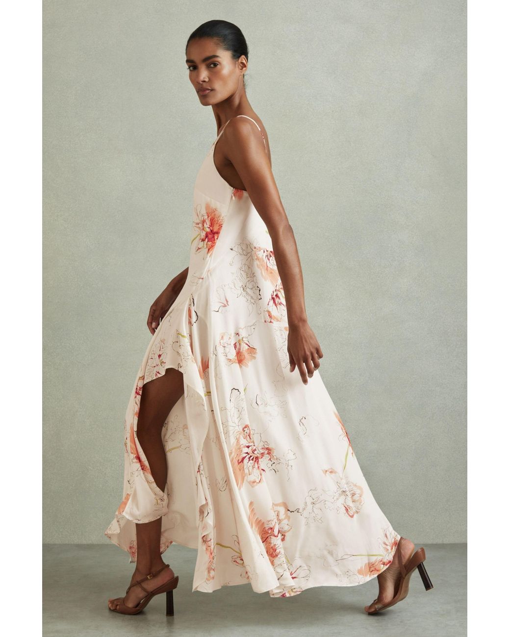 【海外限定】REISSワンピース☆Michalie Floral-Print Satin Mid Reiss Melody Floral Slip Dress | Saks Fifth Avenue