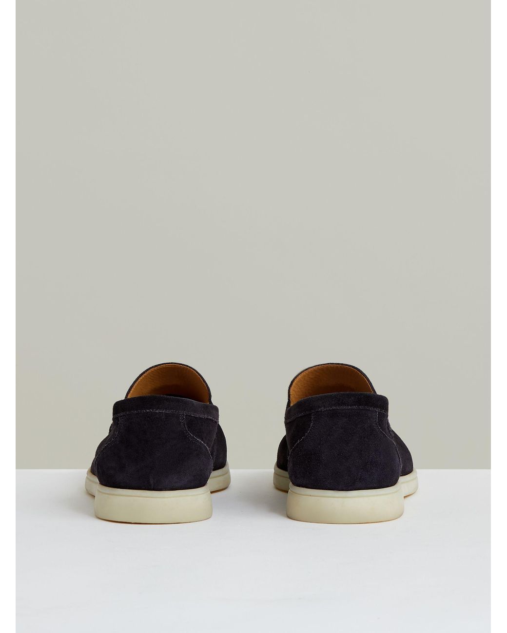 Reiss White Kason Loafers Suede Plain for men