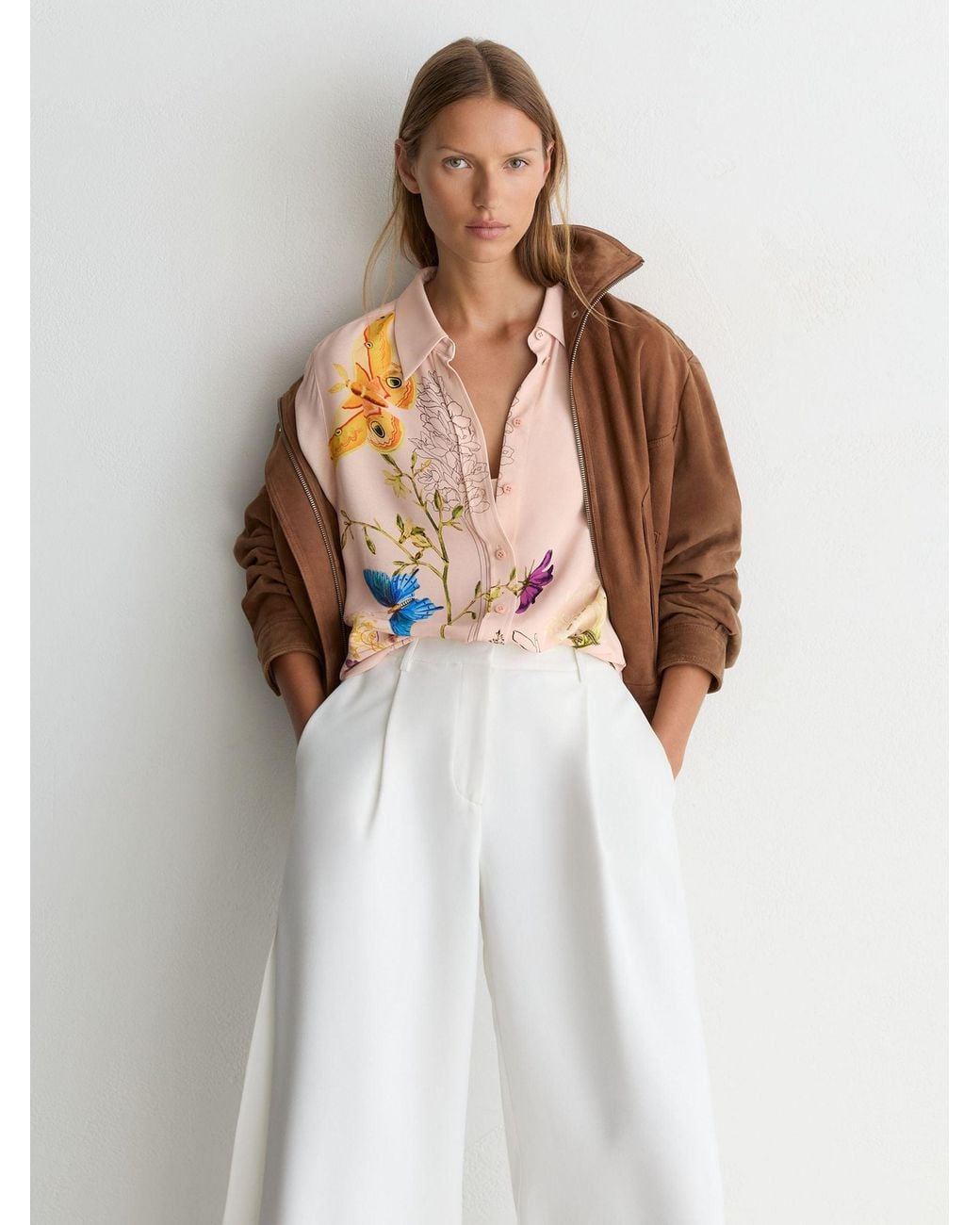 Reiss Multicolor X Nybg Floral Butterfly-Print Shirt