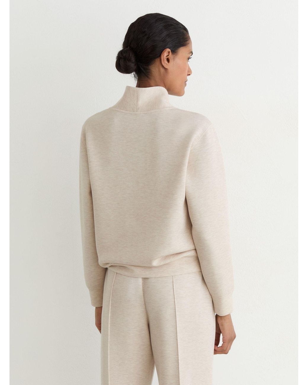 Reiss Natural Premium Interlock Shawl-Neck Sweatshirt
