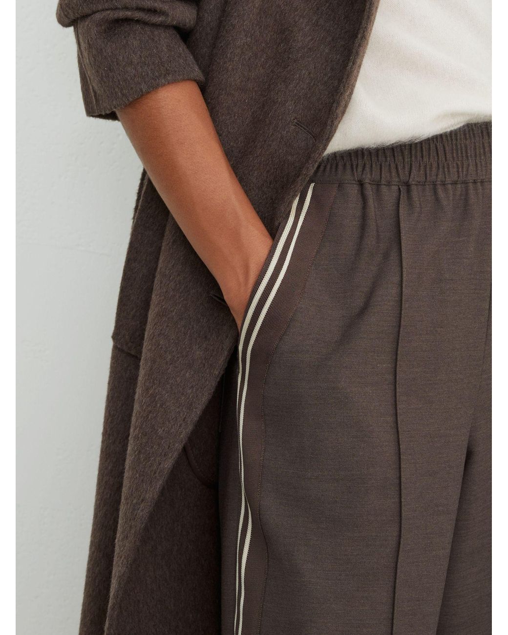 Reiss Multicolor Petite Mélange Side-Stripe Wide-Leg Trousers