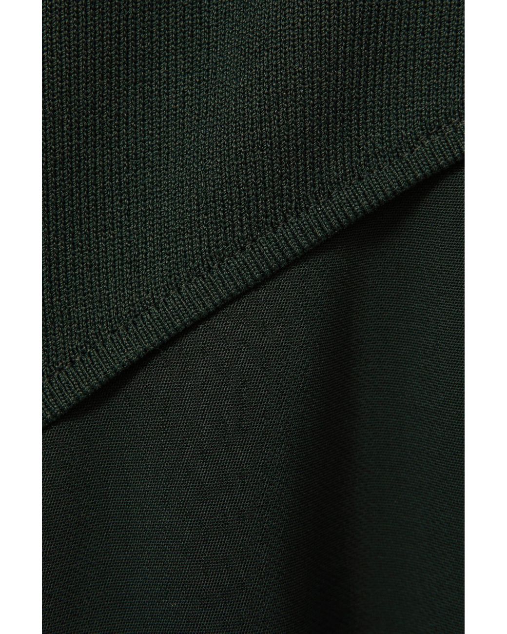 Reiss Rene - Green Hybrid Knit Midi Dress, L (us 12-14) | Lyst