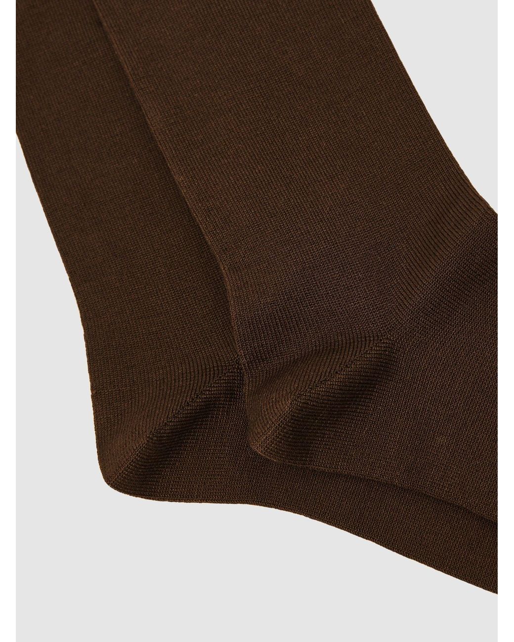 Reiss Brown Silk-Blend Socks
