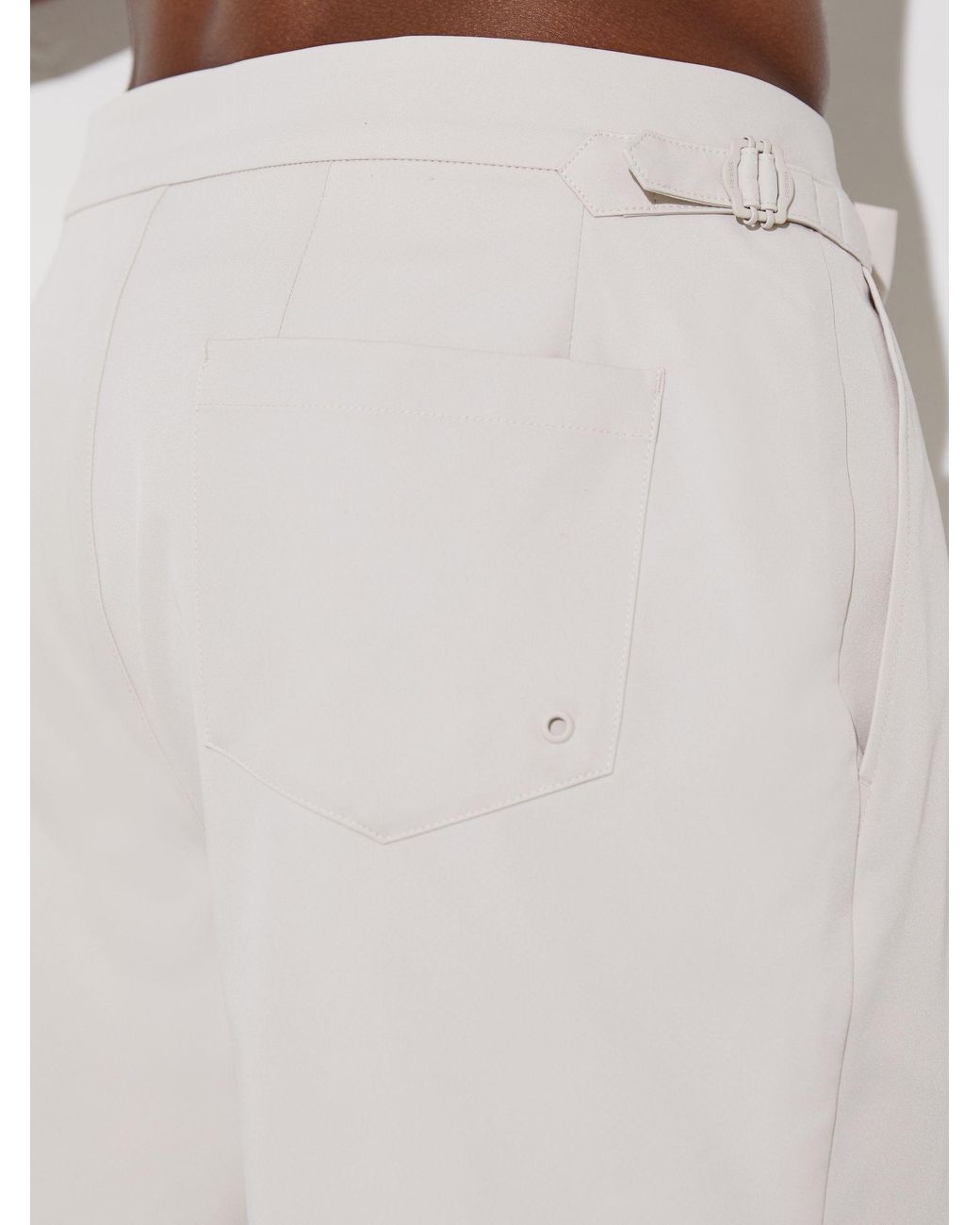 Reiss White Side-Adjuster Swim Shorts for men