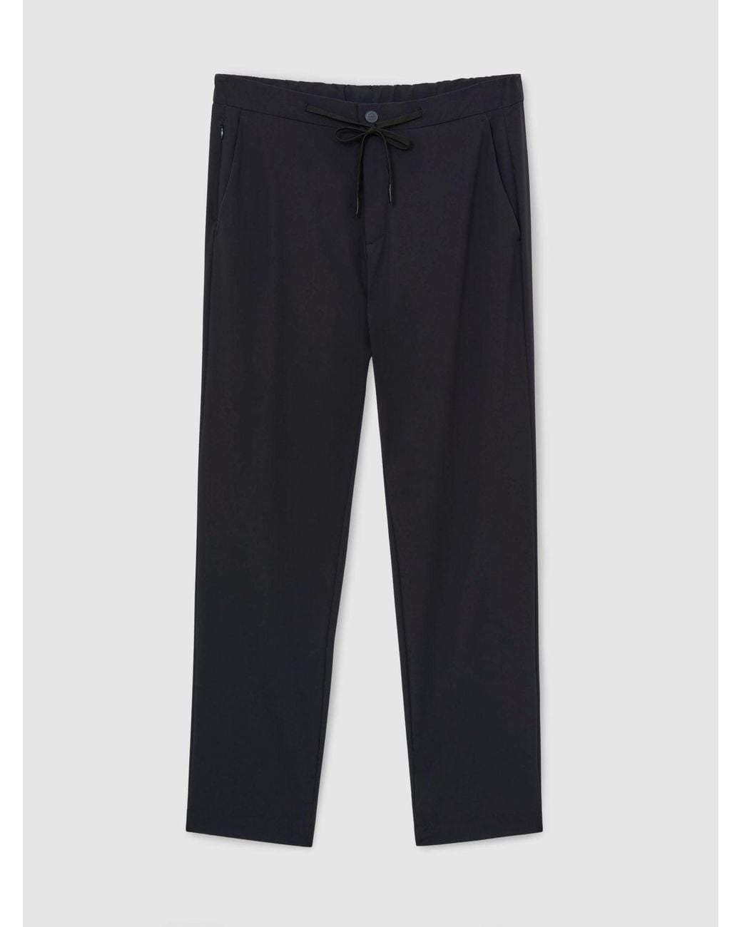 Reiss Blue R-Flex Technical Stretch Drawstring Trousers Tailored-Fit for men