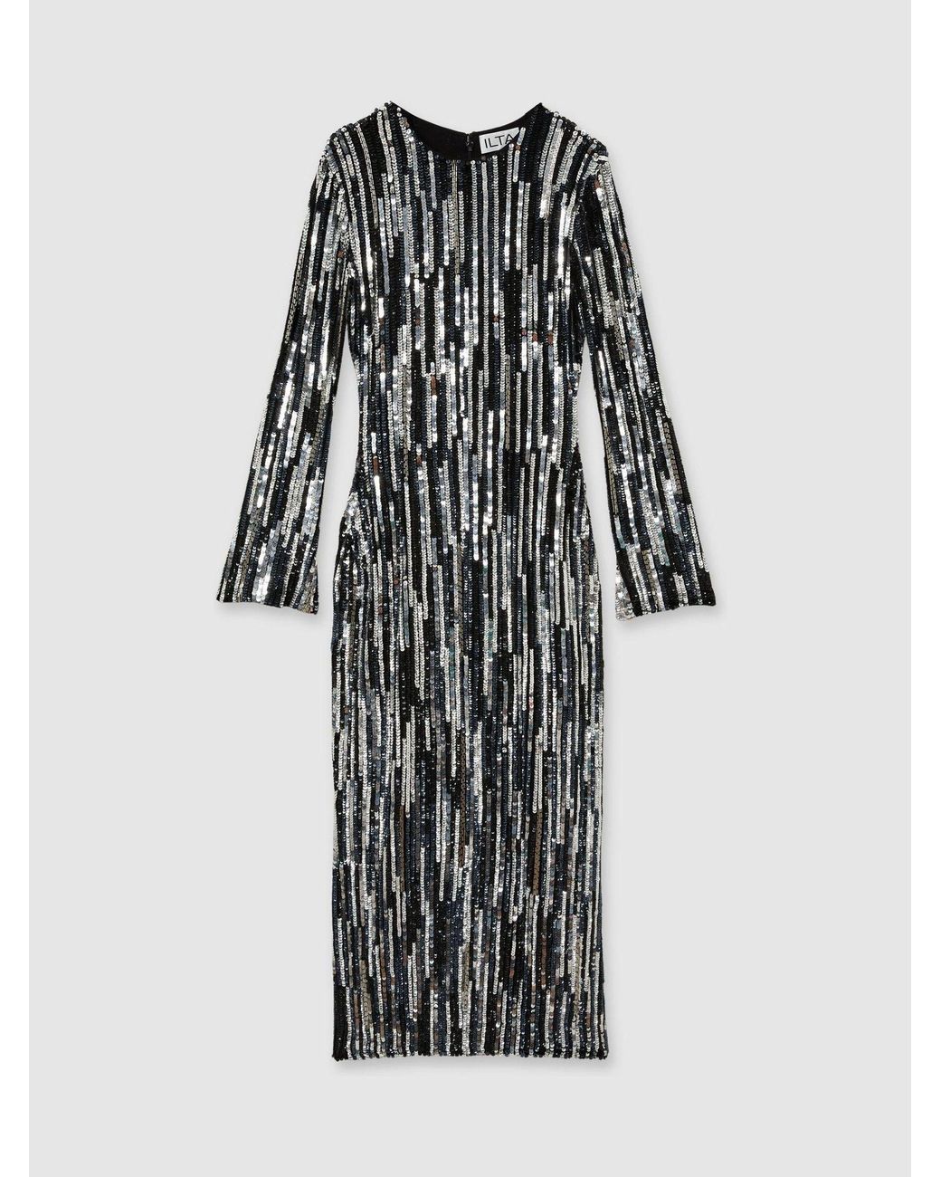 ilta Multicolor Sequin Halter Neck Dress