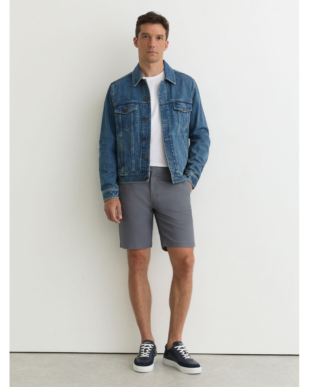Reiss Short - Airforce Blue Dobby Short Cotton-piqué Shorts, 30 for men