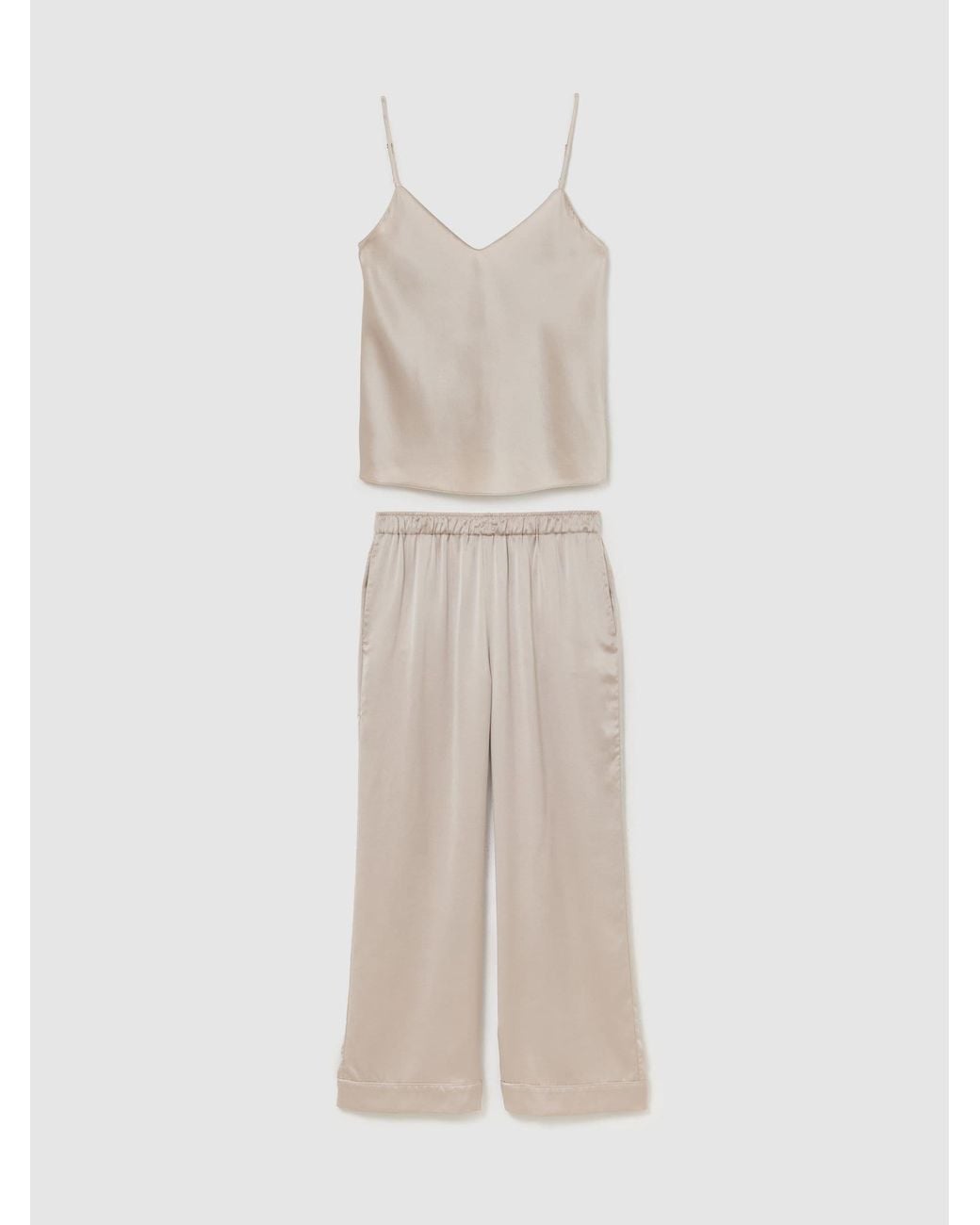 Reiss Natural Silk Cami And Trousers Pyjama Set