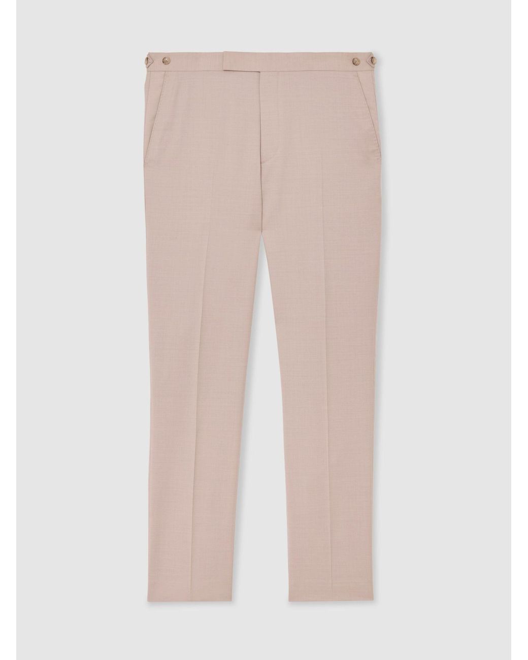 Reiss Natural Tailored Fit Virgin Wool Suit Trousers for men