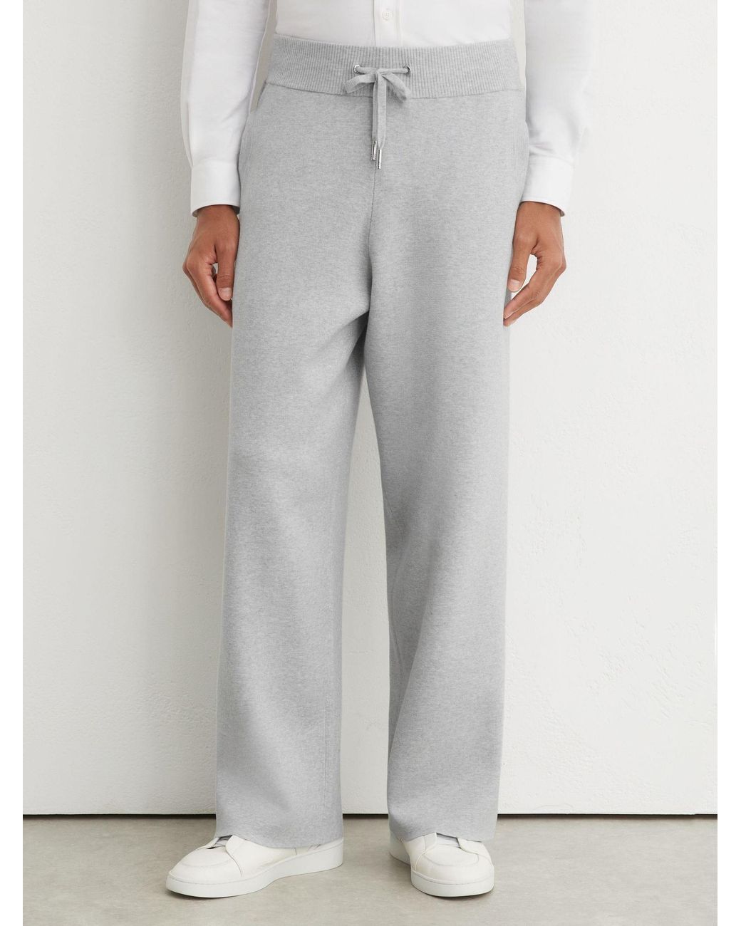 Reiss White R-Flex Knitted Relaxed-Fit Joggers for men