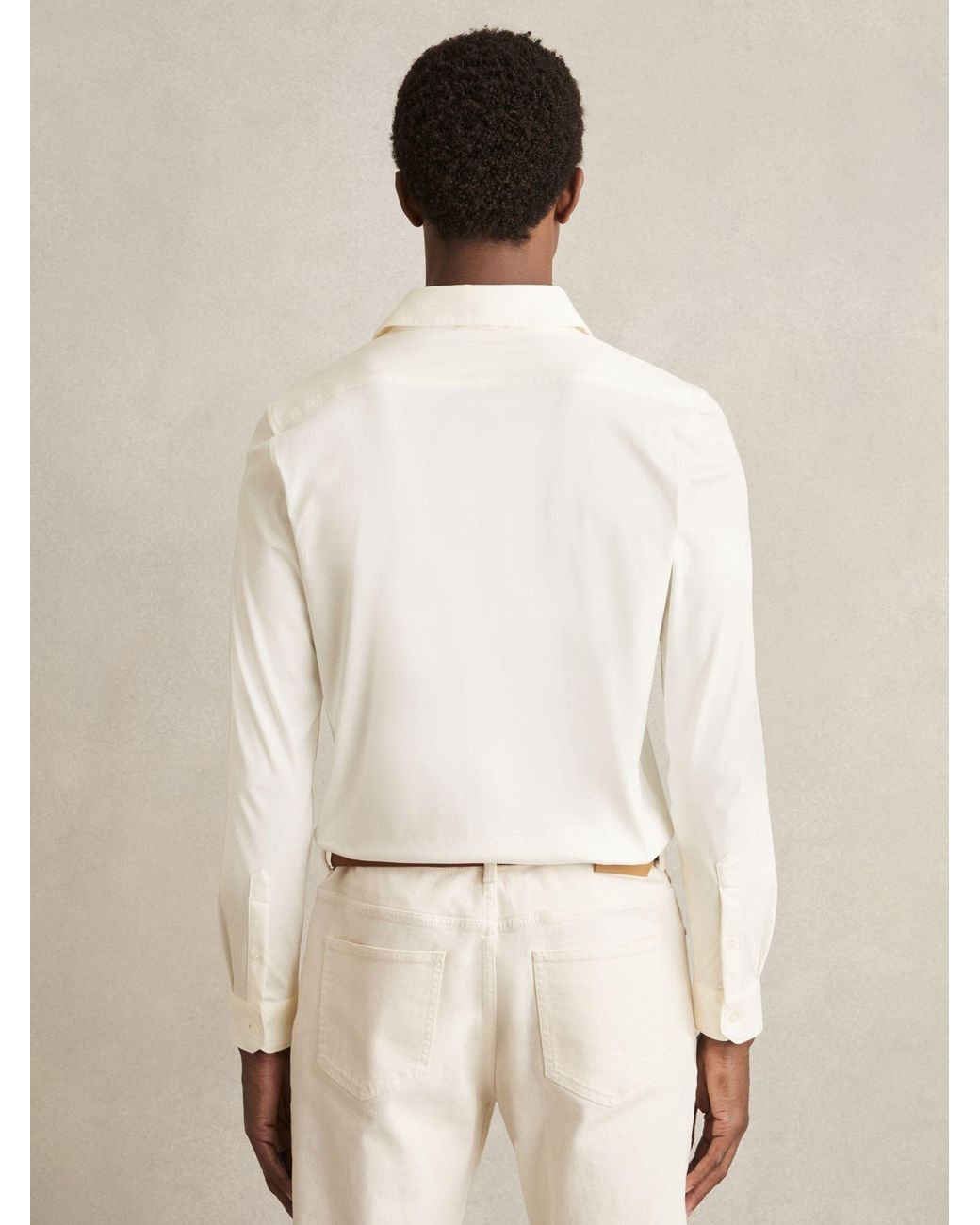 Reiss Natural Air-Water Cotton Slim-Fit Shirt for men