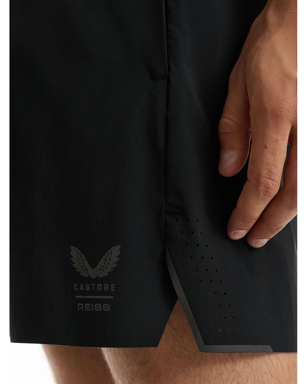 Reiss Black 5 Split Short for men