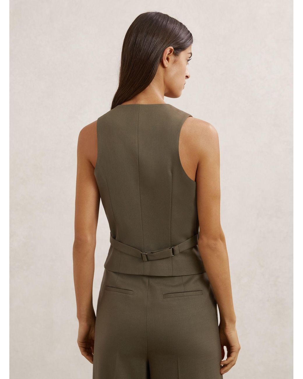Reiss Natural Wool-Blend Tailored Waistcoat