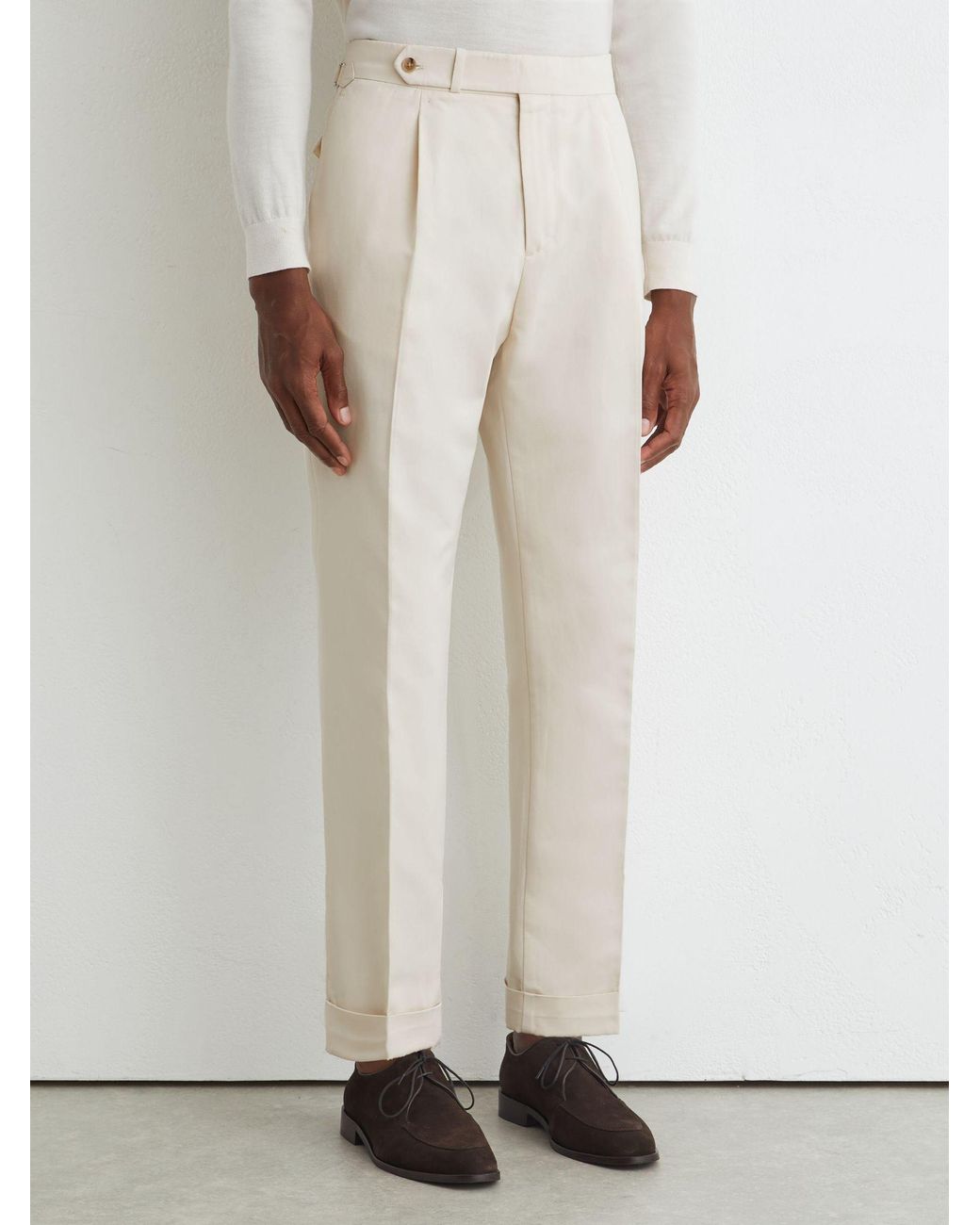 ATELIER White Cotton-blend Trousers for men